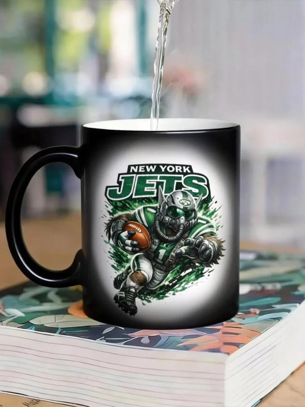 New York Jets Matte Heat Changing Mug NFL Fan Cup 11oz